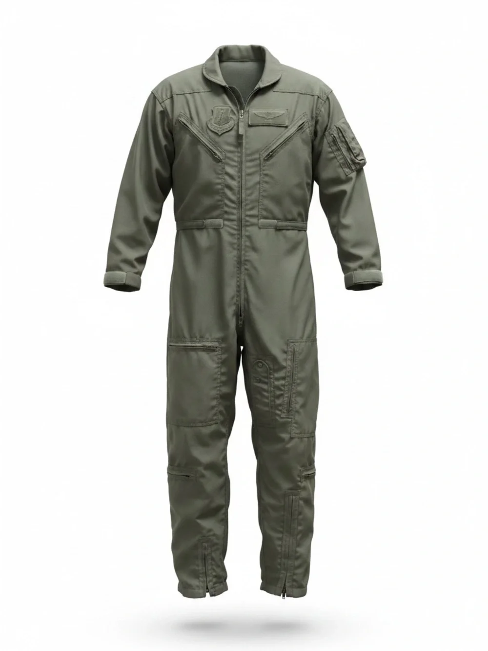 Authentic USAF CWU-27/P Sage Green Flight Suit 42R Glenn Berry 1978
